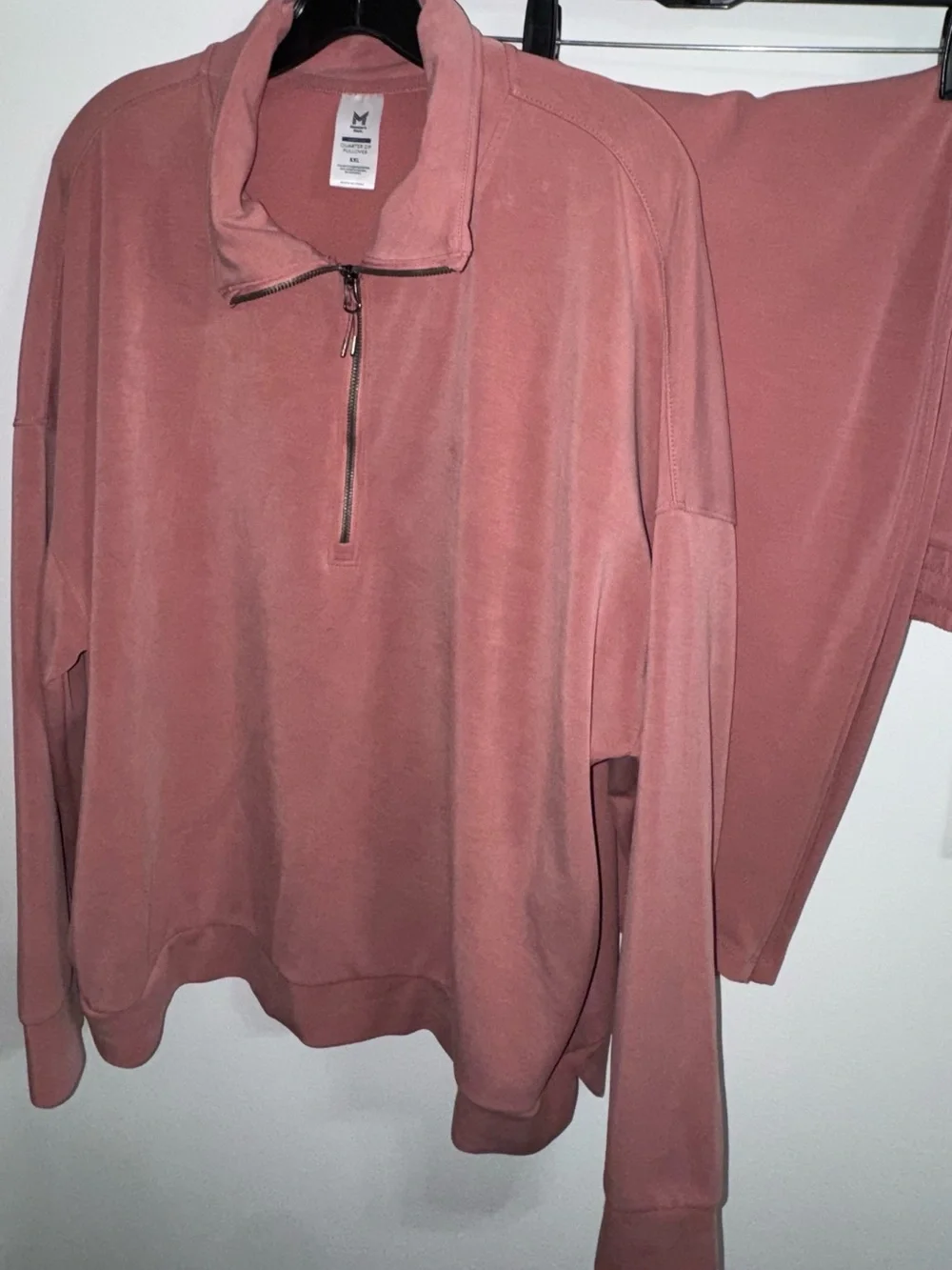 Half-Zip Sweatshirt Set in Dusty Rose (soft) **read description****